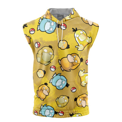 Psyduck Pattern Pokemon Sleeveless Hoodie