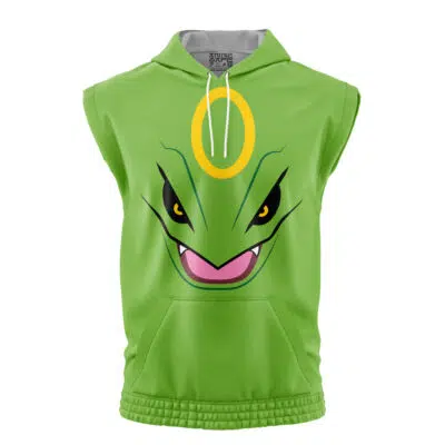Rayquaza Face Pokemon Sleeveless Hoodie