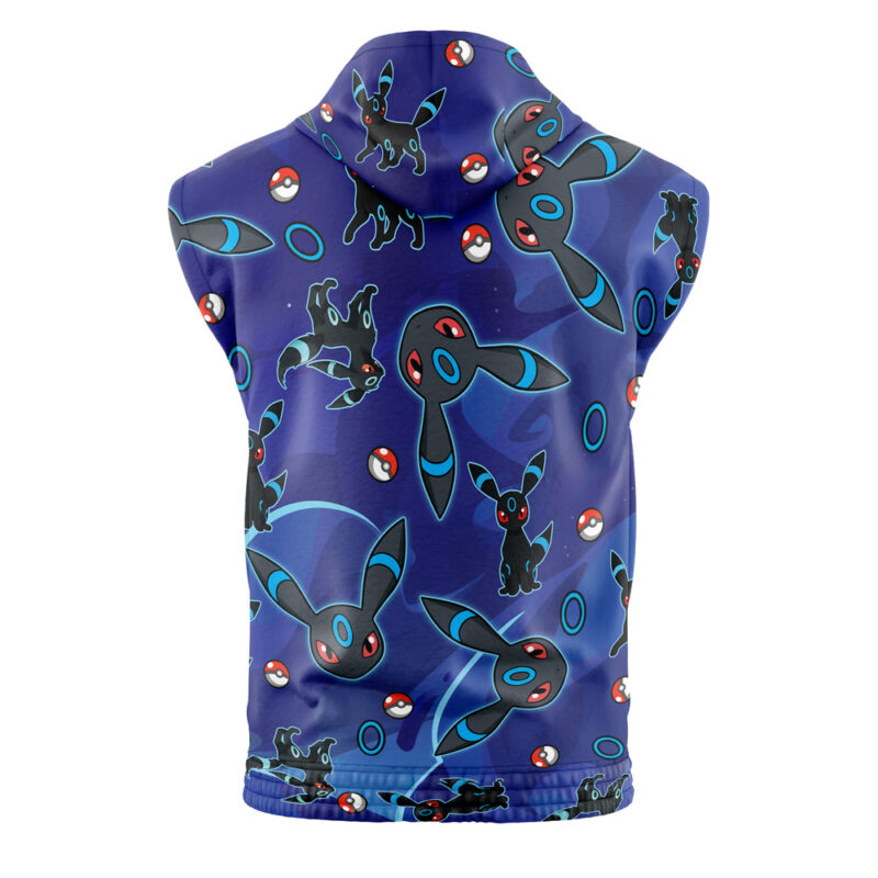Shiny Umbreon Pattern Pokemon Sleeveless Hoodie - Image 2