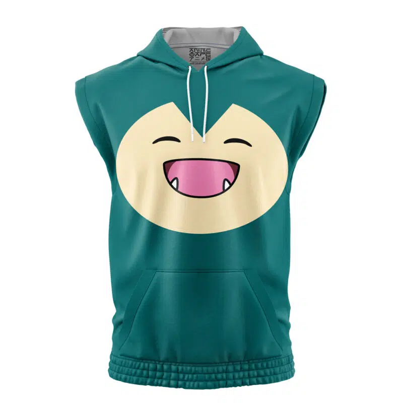 Snorlax Face Pokemon Sleeveless Hoodie