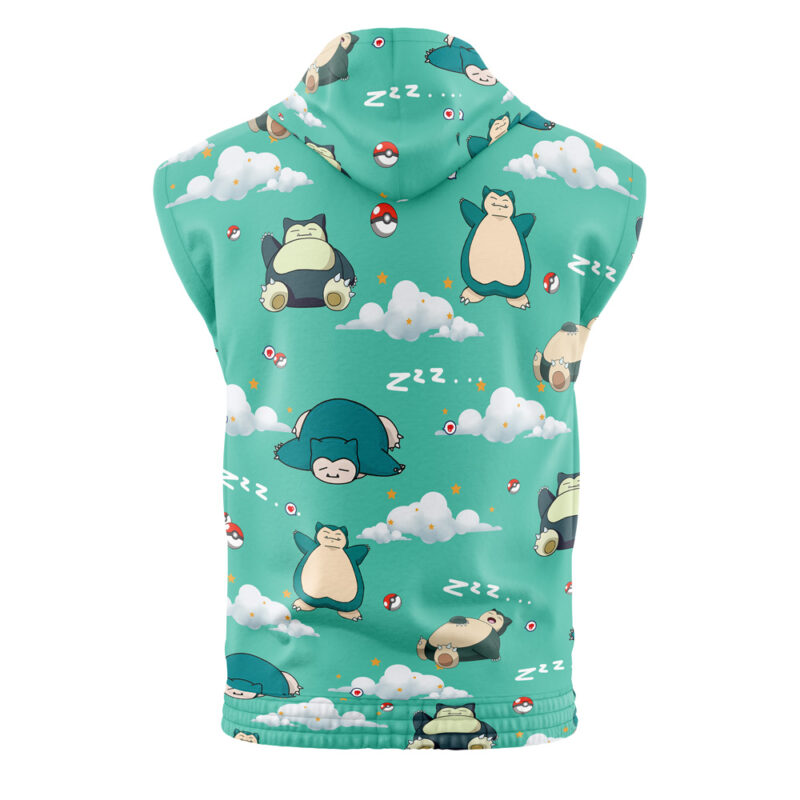 Snorlax Pattern Pokemon Sleeveless Hoodie - Image 2