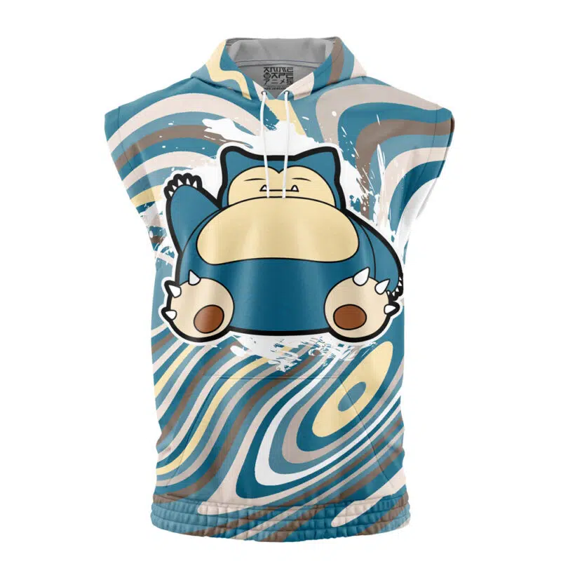 Snorlax Trippy Pokemon Sleeveless Hoodie