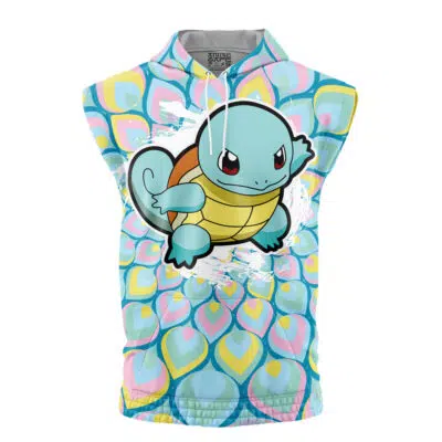 Squirtle Trippy Pokemon Sleeveless Hoodie