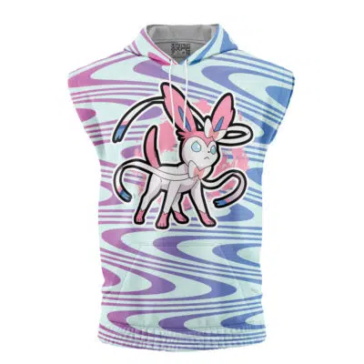 Sylveon Trippy Pokemon Sleeveless Hoodie