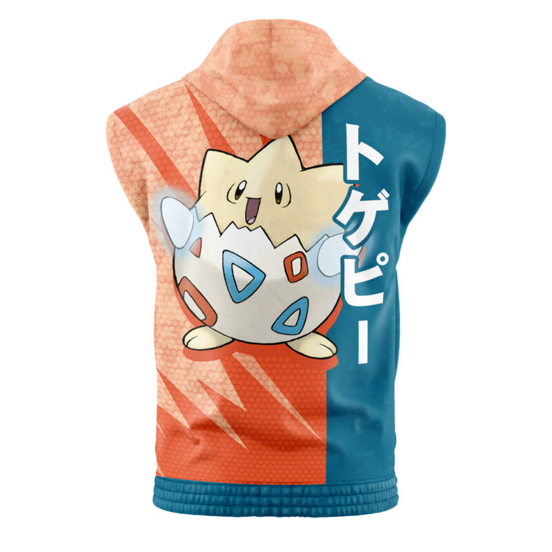 Togepi Attack Pokemon Sleeveless Hoodie - Image 2