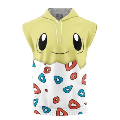 Togepi Face Pokemon Sleeveless Hoodie