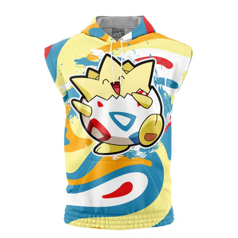 Togepi Trippy Pokemon Sleeveless Hoodie