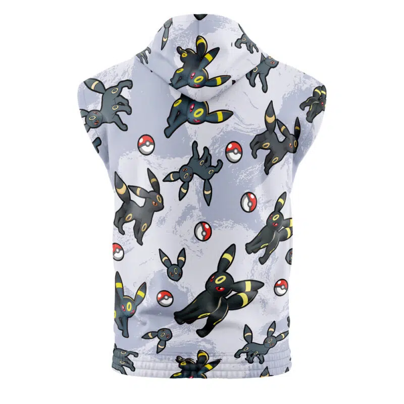 Umbreon Pattern Pokemon Sleeveless Hoodie - Image 2