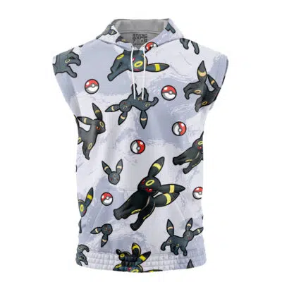 Umbreon Pattern Pokemon Sleeveless Hoodie
