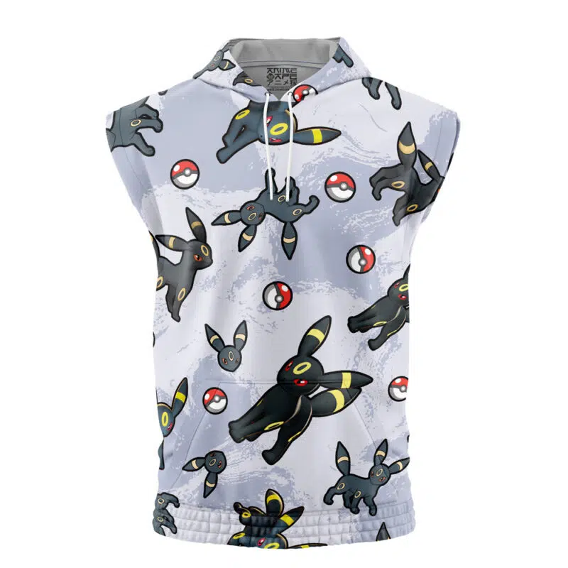 Umbreon Pattern Pokemon Sleeveless Hoodie