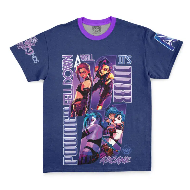 Jinx Arcane League of Legends Streetwear T-Shirt - Image 3