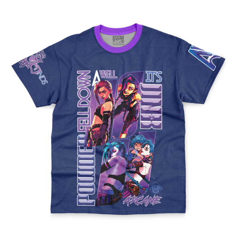 Jinx Arcane League of Legends Streetwear T-Shirt - Image 4