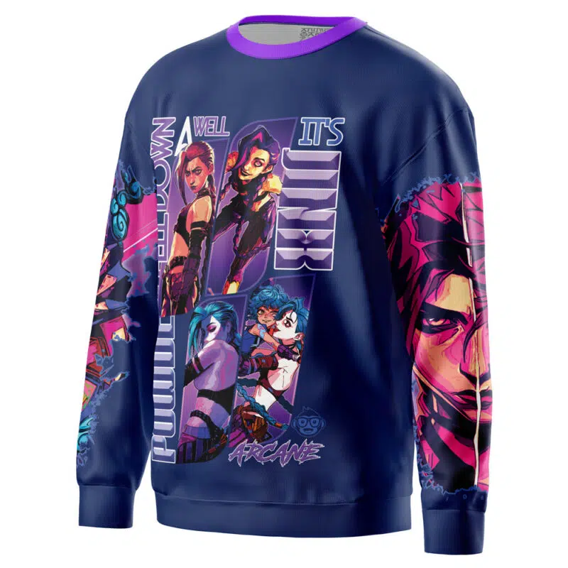 Jinx Arcane League of Legends Streetwear Sweatshirt - Image 3