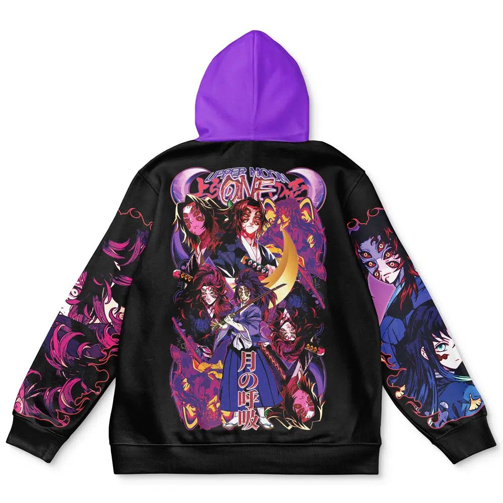 kokushibaページ Kokushibo Demon Slayer Streetwear Zip Hoodie Jacket | Anime Ape