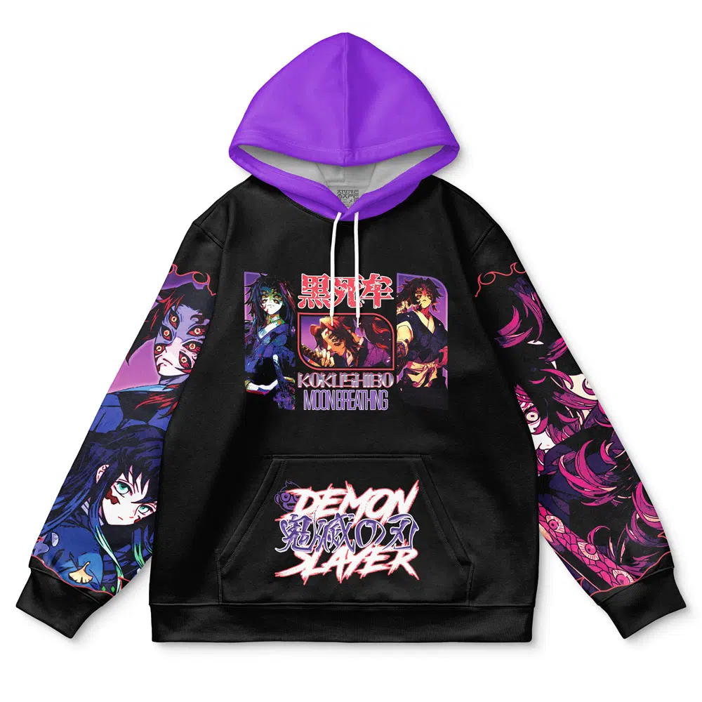 kokushibaページ Kokushibo V3 Demon Slayer Streetwear Hoodie | Anime Ape