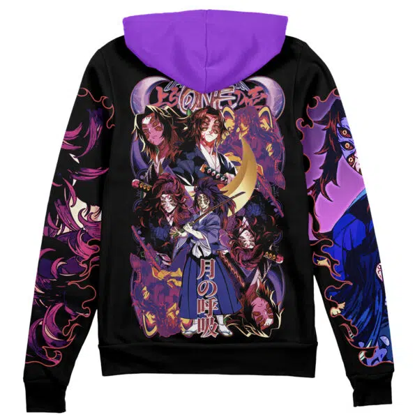 kokushibaページ Kokushibo Demon Slayer Streetwear Zip Hoodie Jacket | Anime Ape