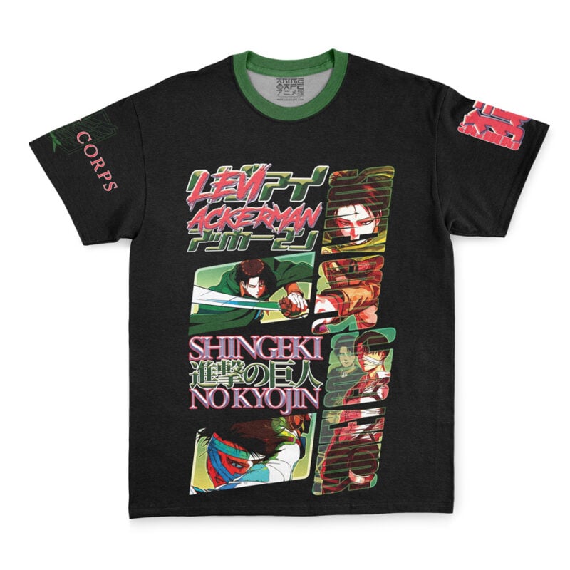 Levi Ackerman V4 Attack on Titan Streetwear T-Shirt - Image 3