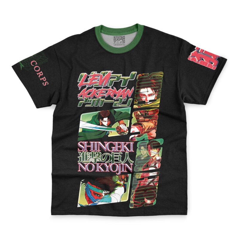 Levi Ackerman V4 Attack on Titan Streetwear T-Shirt - Image 4