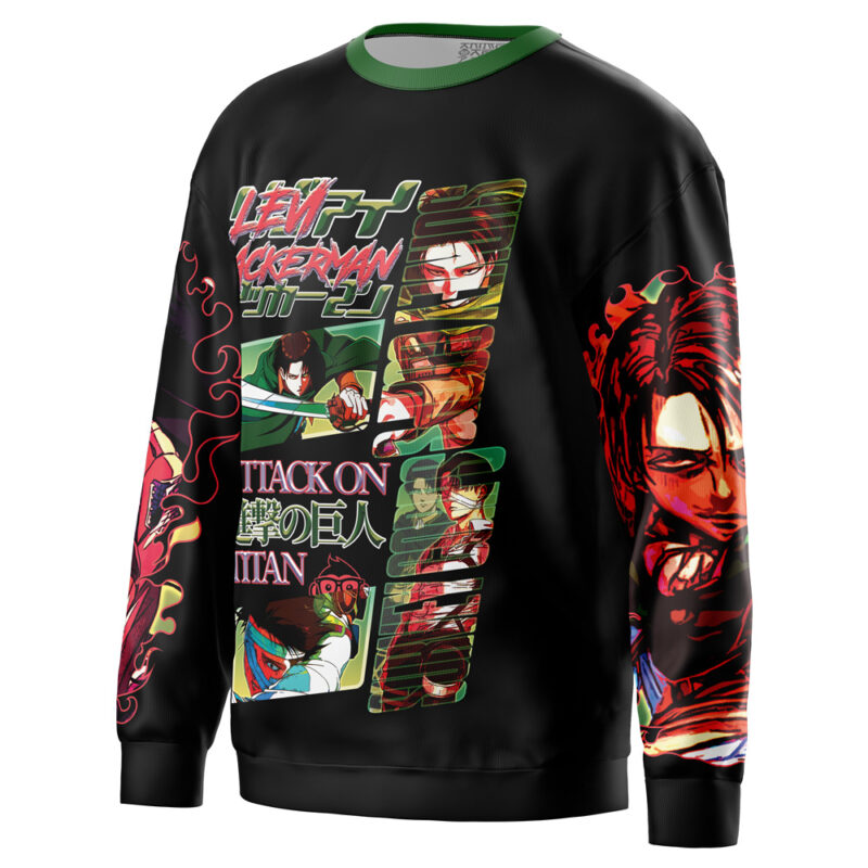 Levi Ackerman V4 Attack on Titan Streetwear Sweatshirt - Image 3