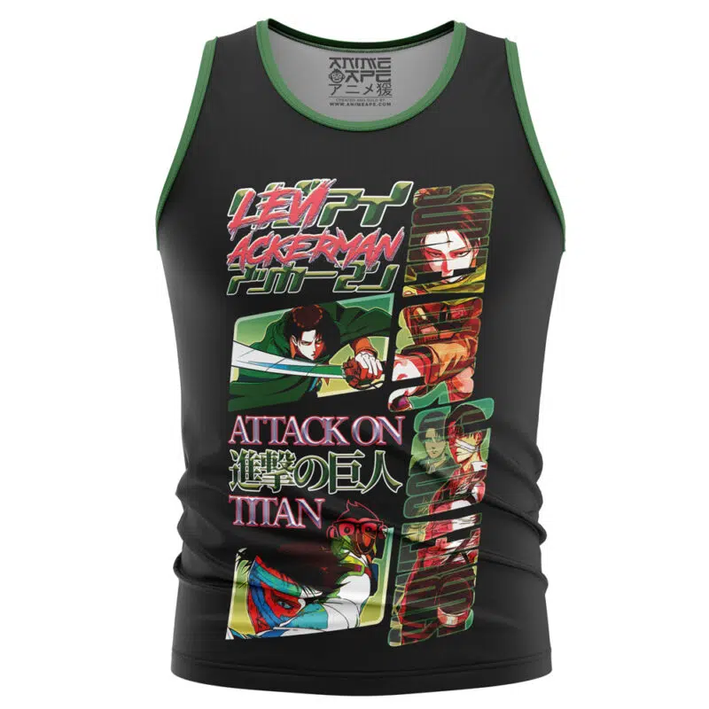 Levi Ackerman V4 Attack on Titan Streetwear Tank Top - Image 2