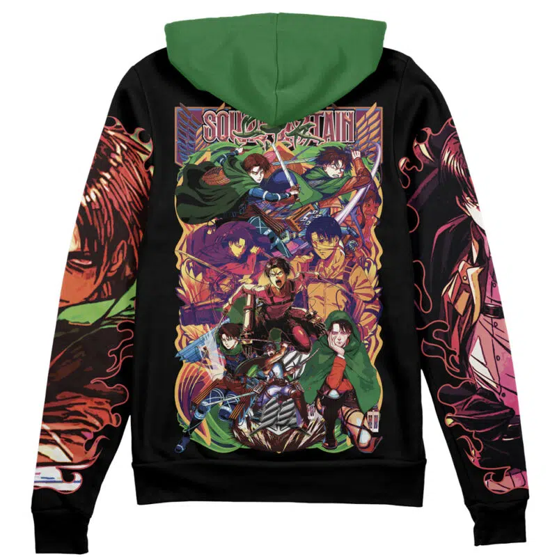 Levi Ackerman V4 Attack on Titan Streetwear Zip Hoodie Jacket