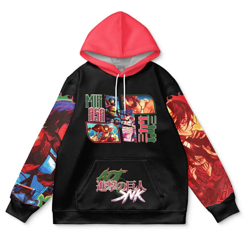 Mikasa Ackerman Attack on Titan Streetwear Hoodie - Image 2