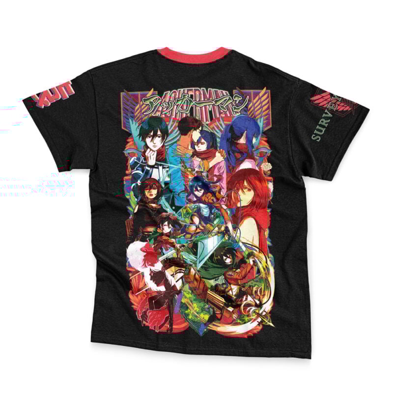 Mikasa Ackerman Attack on Titan Streetwear T-Shirt - Image 2