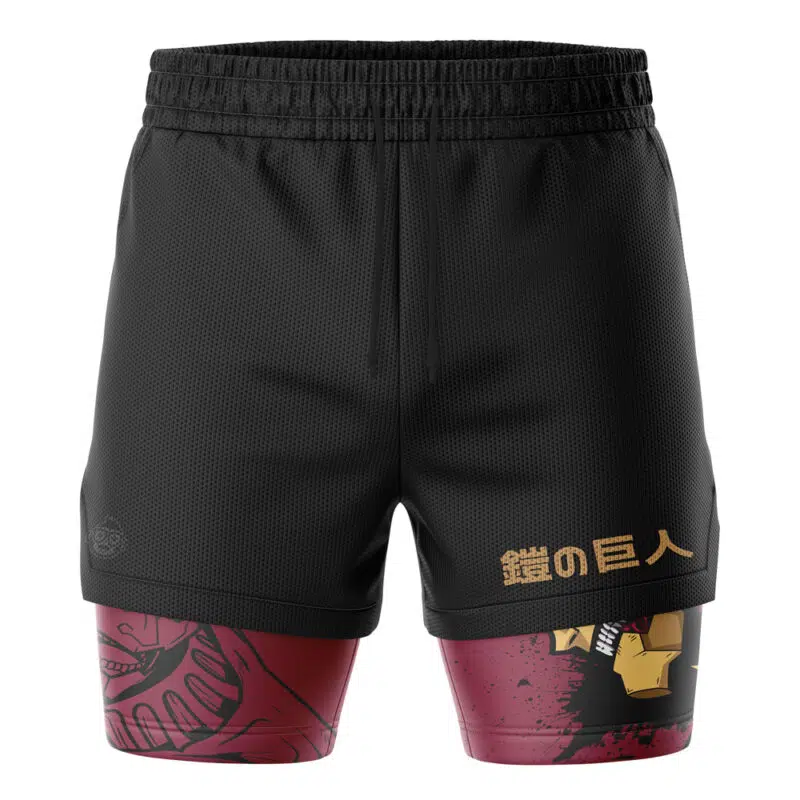 Armored Titan Attack on Titan 2-in-1 Performance Shorts - Image 2