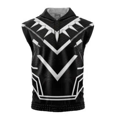 Black Panther Cosplay Marvel Sleeveless Hoodie