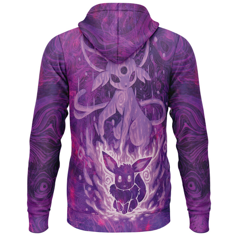 Blazing Espeon Pokemon Lightweight Hoodie - Image 2