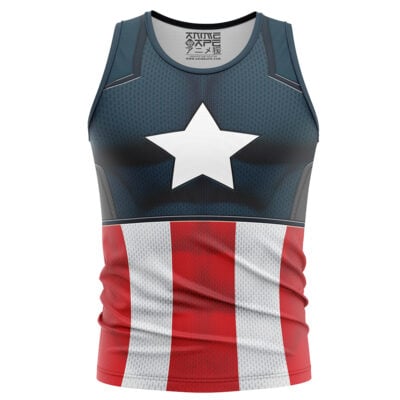 Captain America Cosplay Marvel Tank Top