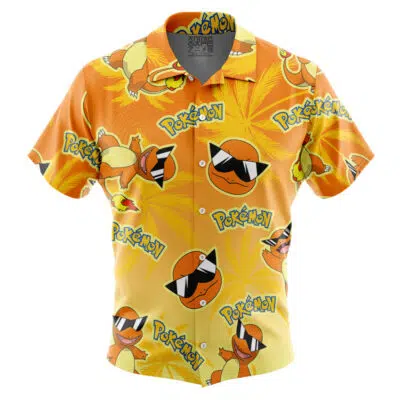 Charmander Pokemon Alolan Style Button Up Hawaiian Shirt