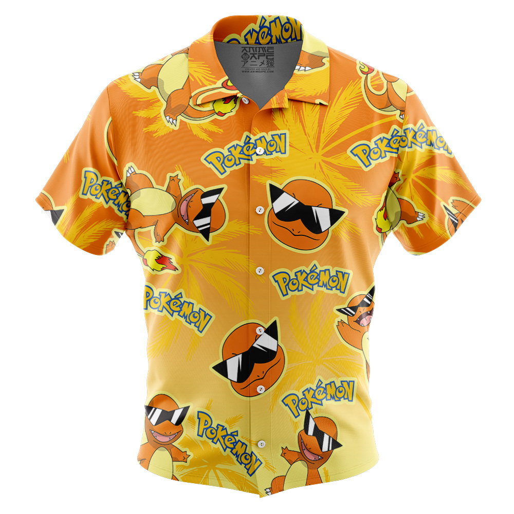 Charmander Pokemon Alolan Style Button Up Hawaiian Shirt