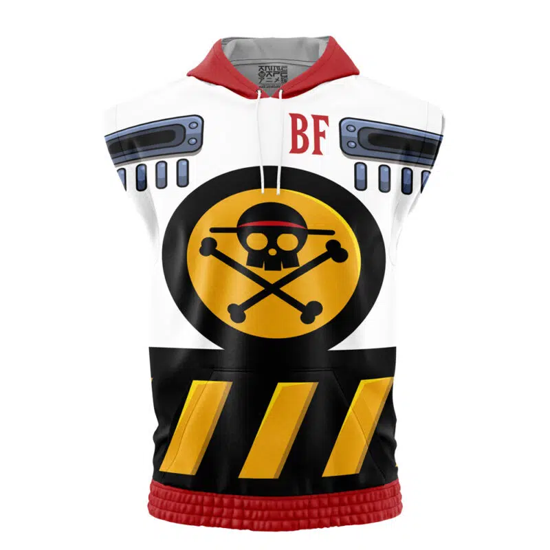 Franky Iron Pirate One Piece Sleeveless Hoodie