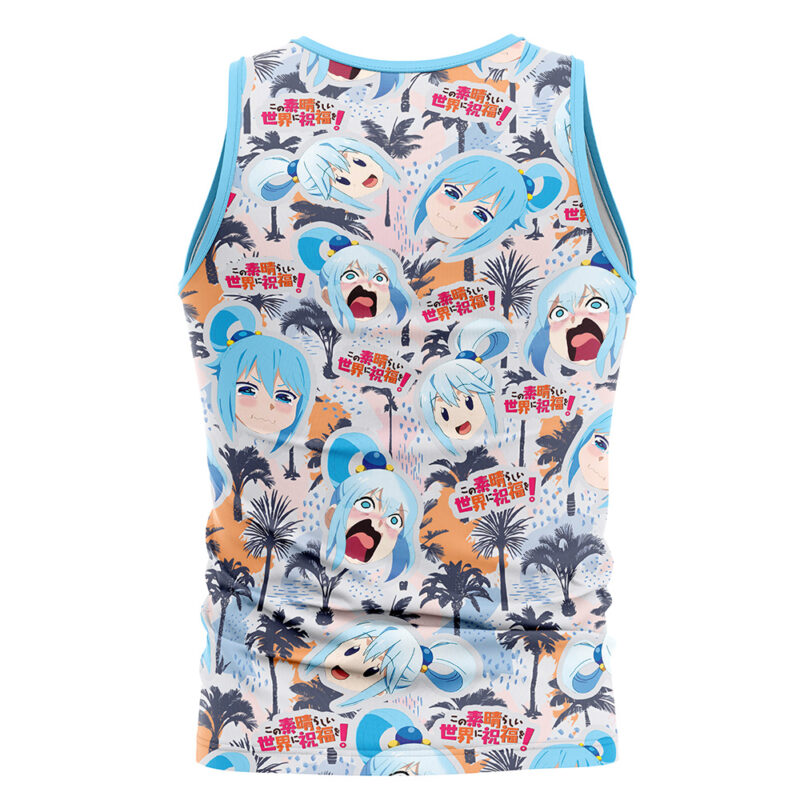 Funny Face Aqua Konosuba Tank Top - Image 2