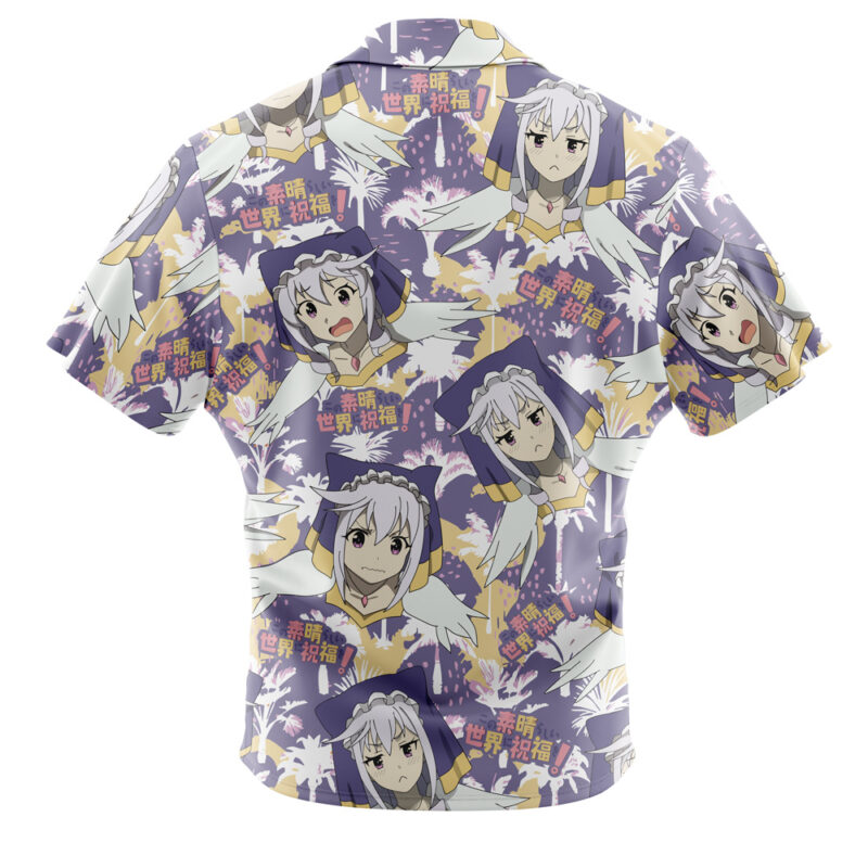 Funny Face Eris Konosuba Button Up Hawaiian Shirt