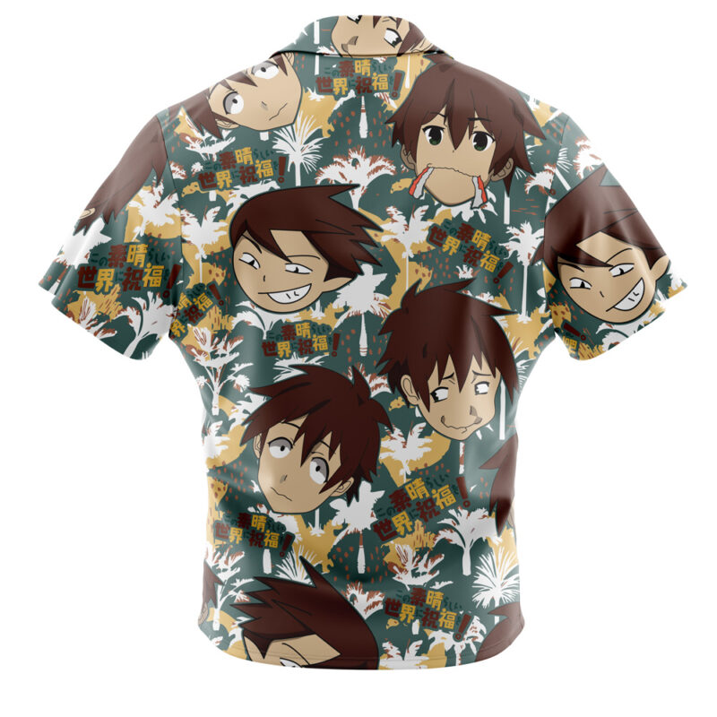 Funny Face Kazuma Konosuba Button Up Hawaiian Shirt