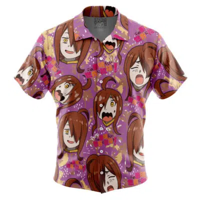 Funny Face Wiz Konosuba Button Up Hawaiian Shirt
