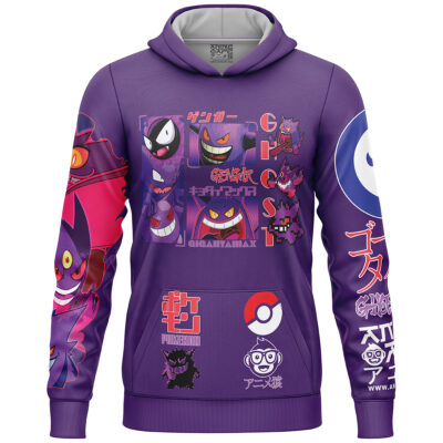 Gengar V5 Pokemon Streetwear Lightweight Hoodie