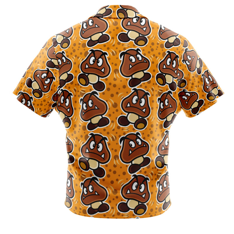 Goomba Super Mario Bros Button Up Hawaiian Shirt - Image 2