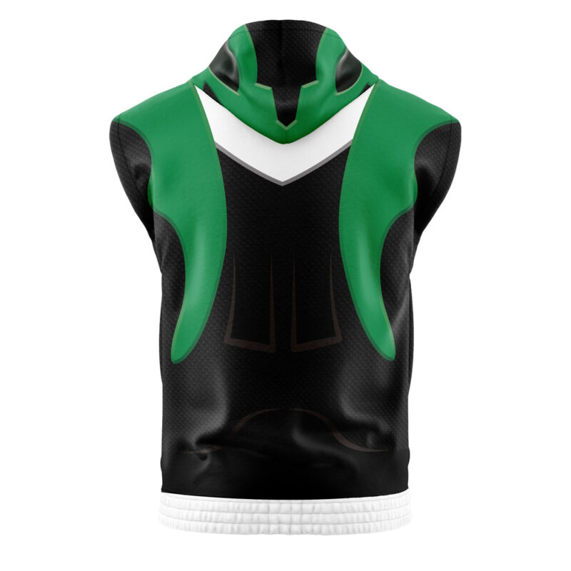Green Psycho Ranger Power Rangers Sleeveless Hoodie - Image 2