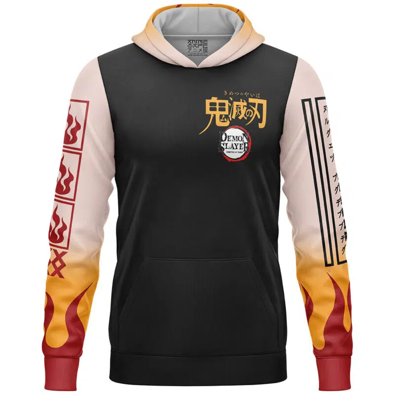 Kyojuro Rengoku Demon Slayer Streetwear  Lightweight Hoodie - Image 2