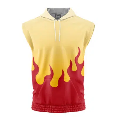 Kyojuro Rengoku Demon Slayer Sleeveless Hoodie