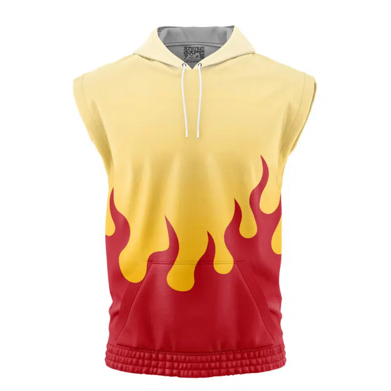 Kyojuro Rengoku Demon Slayer Sleeveless Hoodie