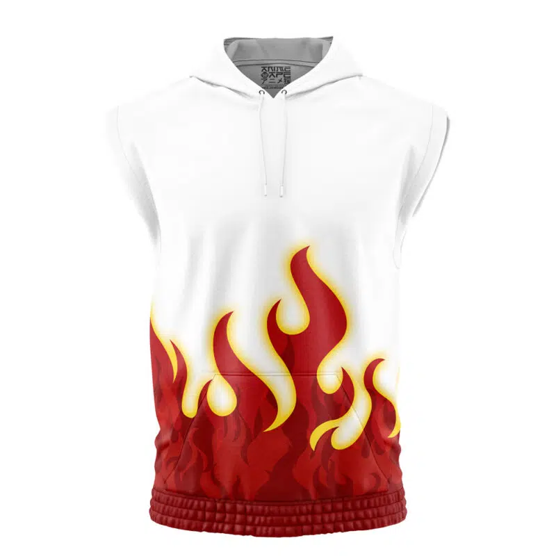 Kyojuro Rengoku V2 Demon Slayer Sleeveless Hoodie