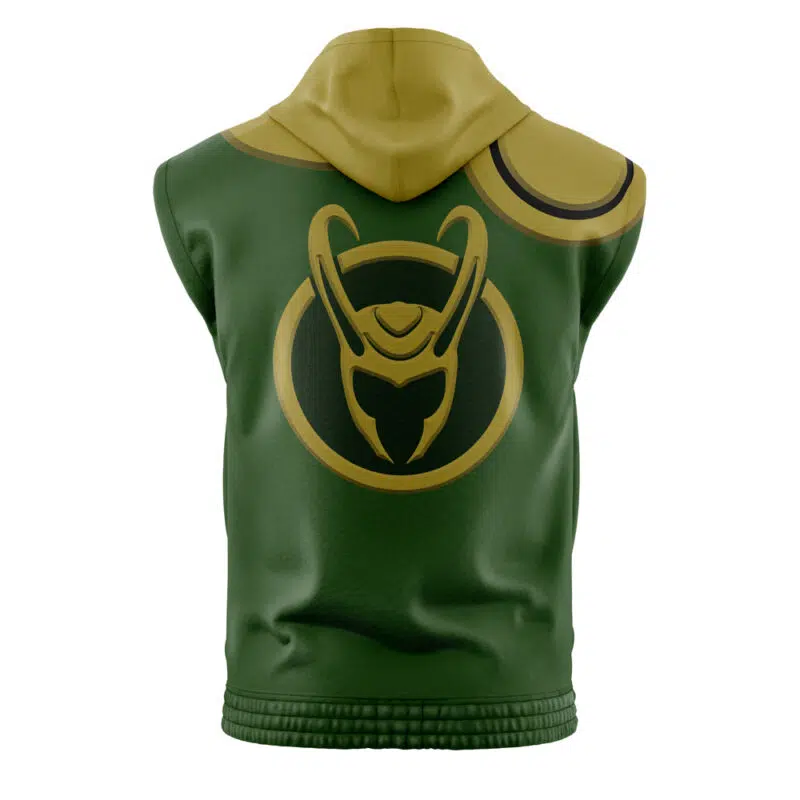 Loki Cosplay Marvel Sleeveless Hoodie - Image 2