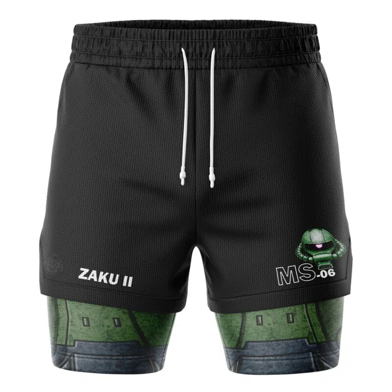 MS-06S Zaku II V2 Gundam 2-in-1 Performance Shorts