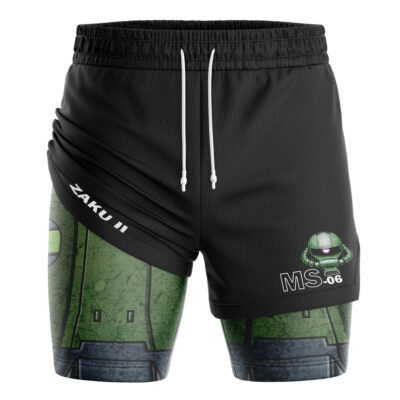 MS-06S Zaku II V2 Gundam 2-in-1 Performance Shorts
