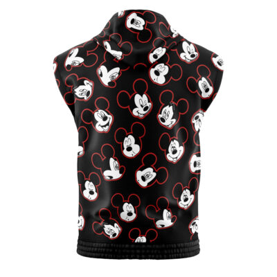 Mickey Mouse Pattern Disney Sleeveless Hoodie