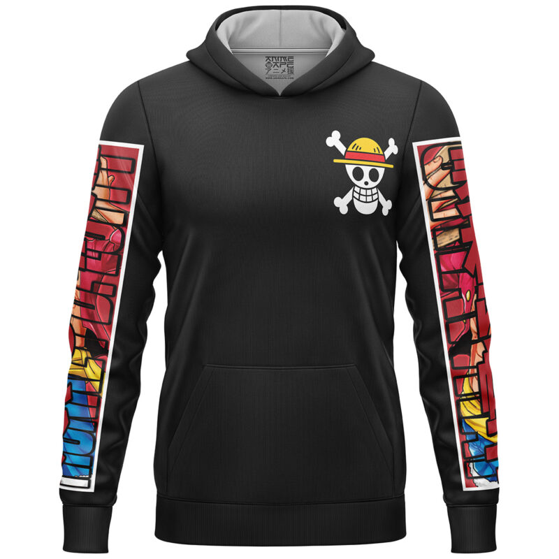 Monkey D. Luffy One Piece Streetwear Lightweight Hoodie - Image 2